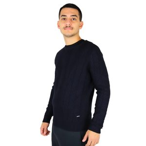 เสื้อสเวตเตอร์ผู้ชาย UTA6439 สีน้ำเงิน คอกลม แขนยาว ชุดลำลอง - Product Image 2
