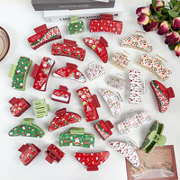 Pince à cheveux de Noël haut de gamme Shily&OS, 29 couleurs, pinces requin Père Noël faites à la main, petits accessoires capillaires frais pour femmes