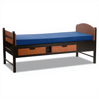 Lit simple en métal robuste pour dortoir scolaire, usine ou chambre d'hôtel
