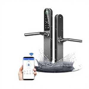 ล็อคอิเล็กทรอนิกส์อัจฉริยะสำหรับประตูบานเลื่อนอะลูมิเนียมแบบ Broken Bridge และระเบียง ปลดล็อคด้วยลายนิ้วมือ รหัสผ่าน รีโมท ผ่านแอป <span class=keywords><strong>TTLock</strong></span>/<span class=keywords><strong>TUYA</strong></span> - Product Image 1