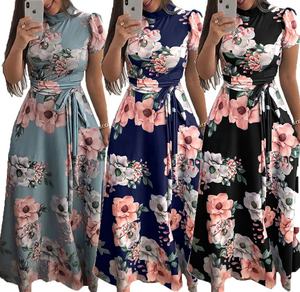 Y212048 <span class=keywords><strong>Hot</strong></span> Sale Sommer Frauen Kleid Party kleider Frauen Strand Langer Rock Frauen Blume Freizeit kleider - Product Image 1