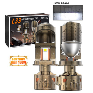 L33 6000K Không Dây H4 Mini Ống Kính Chiếu Tự Động Cao Thấp Chùm Đèn Pha Cắm & Chơi Quạt Làm Mát Xe Máy LED Đèn Pha Chiếu - Product Image 1