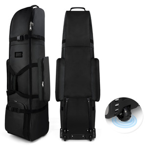 Hot Sale Blank Canvas Oxford Zipper 900 D Golf Outdoor Travel <b>Cart</b> Stand Bags Protector Wheel Big Capacity Customizable Color - Product Image 1