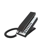 Einstiegs-Hotel-IP-Telefon mit Wandmontage-/Platzierbarkeit, 2 SIP-Konten, 802.3af PoE, Konferenzanrufe, magnetisches Handset
