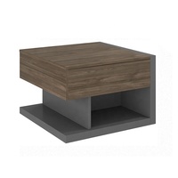 Table basse en blocs gris trois pièces personnalisées américaines simples petit appartement salon canapé et table à thé créative en bois