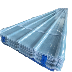 Anti-UV Rainproof <span class=keywords><strong>PvC</strong></span> Sunshine Roof Sheet Panneau de revêtement Fibre de verre FRP Daylighting Ondulé Toiture <span class=keywords><strong>Plaque</strong></span> Tuile - Product Image 1