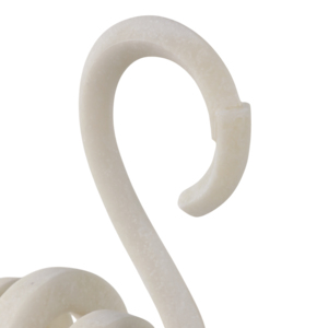 Statua moderna di fenicottero in poliresina con linee curve e forma fluida per l'arredamento del soggiorno, elegante scultura - Product Image 5