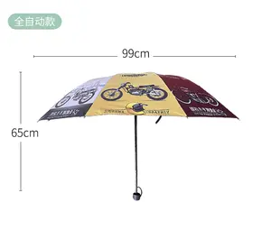 Parapluie pliant Uv de haute qualité personnalisé avec impression de logo parapluie automatique pliable