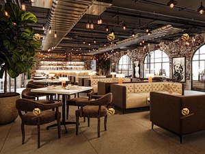 Ideas de Diseño de Interiores para Restaurantes Industriales, Conjuntos de Muebles de Hotel de Lujo Personalizados, Solución Integral para Salones de <span class=keywords><strong>Restaurante</strong></span> - Product Image 4