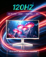 Moniteur d'ordinateur de bureau 24 pouces 120Hz IPS FHD 1080P à faible lumière bleue et protection oculaire, vente en gros usine