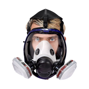 Masque respiratoire intégral TPE avec cartouches filtrantes pour vapeurs organiques, protection contre la poussière et les produits chimiques, réutilisable, usage industriel, 3 couches, lavable - Product Image 1