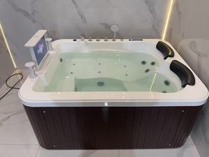 Spa <span class=keywords><strong>Jacuzzi</strong></span> d'<span class=keywords><strong>intérieur</strong></span> pour 2 personnes avec panneau de commande et couverture, système Easy-Set avec cascade - Product Image 3