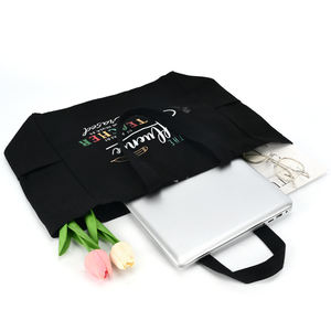 Sac fourre-tout en toile personnalisé, marché en ligne, sac fourre-tout en coton recyclable, sac en toile uni vierge - Product Image 5