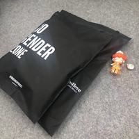 Sac plastique noir avec impression de logo personnalisé, pochette à fermeture éclair pour vêtements, vêtements, sweat à capuche, emballage pour t-shirt, unités
