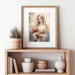La sainte famille vierge marie icône Panagia Genesis de jésus Christ grec byzantin orthodoxe chrétien toile mur Art décor  15