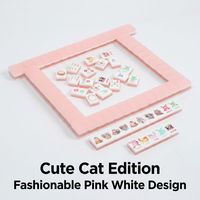 Nouvelles Tuiles de Mahjong Américaines en Acrylique Rose Mignonnes Double Couche Portables Écologiques pour Soirées entre Sœurs