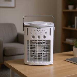 Enfriador de Aire Evaporativo Portátil Vevor de 60W con 3 Velocidades y Control Remoto para Uso en el Hogar y la Oficina - Product Image 2
