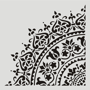 Plantilla de papel pintado DIY personalizada, muebles de suelo, plantilla de pintura de pared Wisps, regla de encaje, plantilla de dibujo reutilizable - Product Image 3