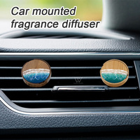 Diffuseur de parfum personnalisé pour grille d'aération Eva, désodorisant organique en fibre de bois pour voiture, parfum longue durée