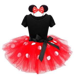 <span class=keywords><strong>Costume</strong></span> Cosplay <span class=keywords><strong>di</strong></span> <span class=keywords><strong>Minnie</strong></span> Mouse per bambine <span class=keywords><strong>di</strong></span> Halloween in maschera con abito a pois e fascia per orecchio - Product Image 4