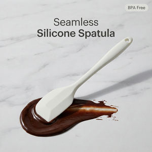 Spatule en silicone de qualité alimentaire sans BPA, 8,5 pouces, petits <span class=keywords><strong>ustensiles</strong></span> de cuisine, résistante à la chaleur élevée, outil pour mélanger la crème à gâteau, le beurre - Product Image 1