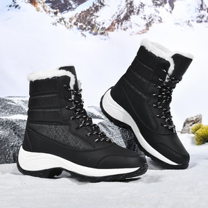 Vente en <span class=keywords><strong>gros</strong></span> de <span class=keywords><strong>bottes</strong></span> de neige mi-longues pour femmes mode voyage hiver qualité supérieure épaisses épaisses antidérapantes et chaudes - Product Image 4
