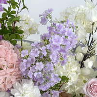 Bande de fleurs artificielles en soie rose pour décorations de mariage, remise de diplôme, fête des mères, allée et chemin de table