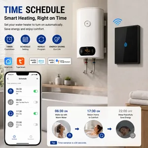 Interruptor de Pared Inteligente para Calentador de Agua Wifi Tuya, Panel Táctil de Vidrio de 40A, Control Remoto por Voz, Compatible con Alexa y Google Home - Product Image 2