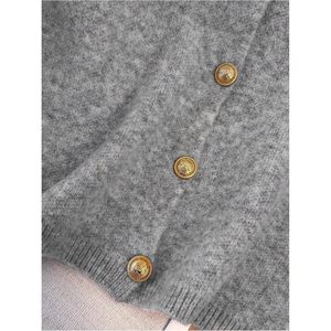 Gilet pull boutonné sans manches pour femme FOXA, col rond, tricoté, coupe classique, 100 % acrylique, tissu en laine - Product Image 6