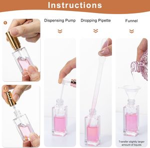 Heavy Duty Square 5ml 8ml <b>10ml</b> Screen Printed Screw Closure Glass Perfume <b>Bottle</b> with Parfum Atomiser Fragrance Dispenser - Product Image 5