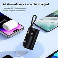 Batterie externe portable de poche 3 en 1 pour smartphones et tablettes, chargeur mobile 5000 mAh