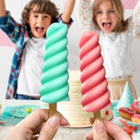 Moule à glace en silicone coloré à 6 cavités, sans BPA, réutilisable, alimentaire, résistant au four, antiadhésif, pour sucettes glacées maison et fruits, design mignon