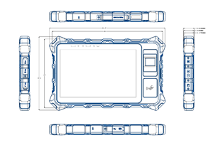 Fp0819 mặt + IC + thẻ + Iris + vân tay gồ ghề máy tính bảng với hệ thống Android với GPS SDK - Product Image 4