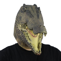 Masque de crocodile effrayant pour Halloween et Noël, masque intégral pour fête, carnaval, étiquette privée, masque en latex personnalisé