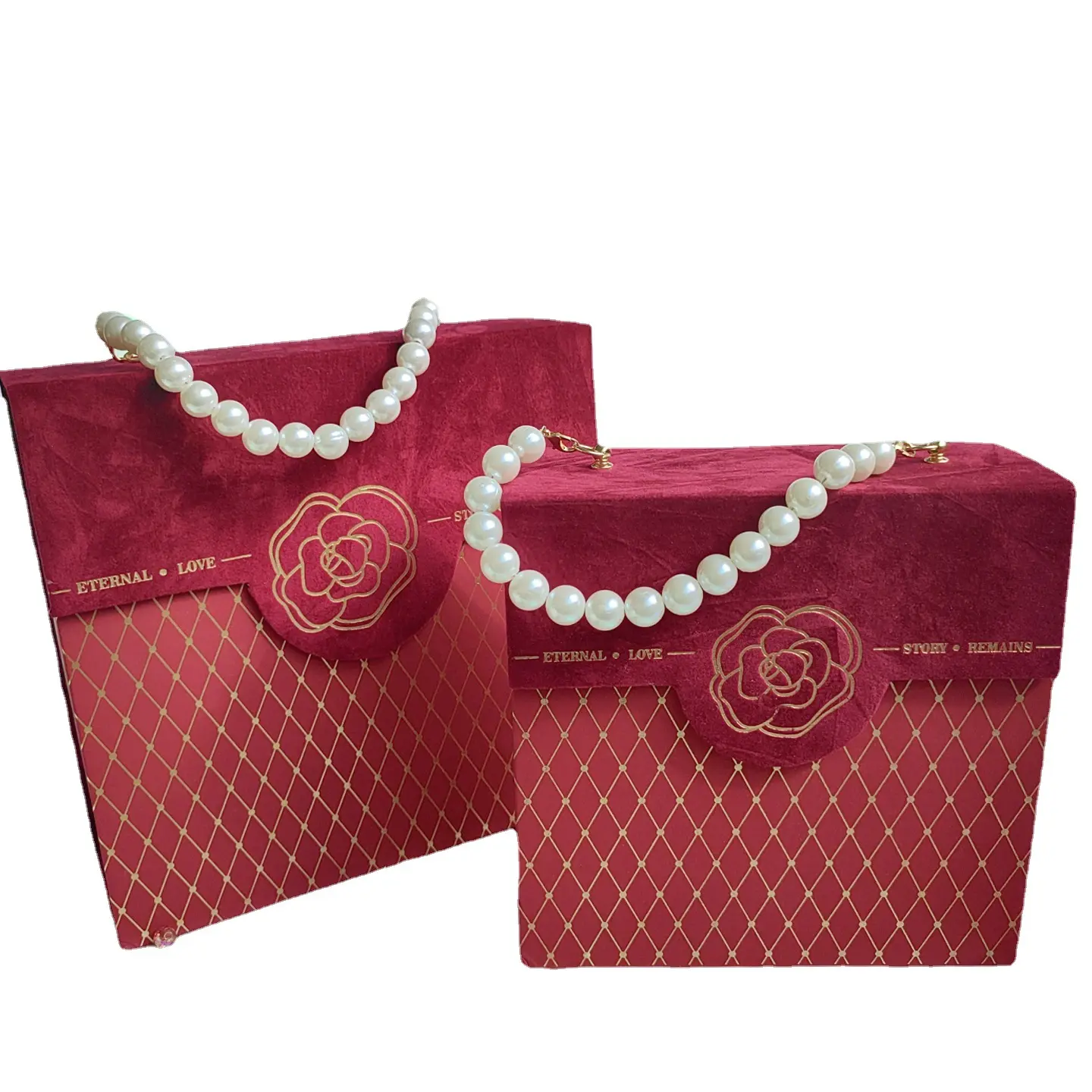 Fabricação Logotipo Luxo Valentines Natal Mala Embalagem Papel Caixa De Presente De Casamento