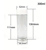 Bouteille en plastique ronde transparente de haute qualité pour jus, bouteille en plastique vide de qualité alimentaire, bouteille de boisson en PET avec logo personnalisé et bouchons