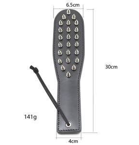BDSM leather Flogger flirtare in pelle sex Whip Slap sculacciata accessori esotici <span class=keywords><strong>con</strong></span> rivetto Whip Paddle sex shop Women sex toys % - Product Image 5