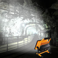 Reflector LED Recargable de 10W, IP65 Impermeable, Proyector Exterior, Luz de Búsqueda, Blanco Cálido 3000K