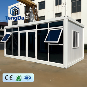Casa contenedor prefabricada moderna de 3*6m con pared de vidrio para <span class=keywords><strong>sitio</strong></span> de construcción o tienda - Product Image 1
