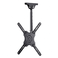 Soporte de Techo para TV de Alta Resistencia, Capacidad de Carga de 75 kg (165 lb), Acero SPCC, VESA 400x400, para Pantallas Planas LCD, LED, OLED de 17 a 65 Pulgadas