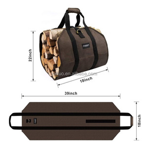 Fourre-tout durable en <span class=keywords><strong>bois</strong></span> de <span class=keywords><strong>chauffage</strong></span> avec poignées rembourrées - Product Image 3