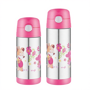 350ml Bpa Free Classic Design Stainless Steel Tumbler Double Wall Insulated Eco-Friendly Camping <b>Drinking</b> <b>Bottle</b> with <b>Straw</b> - Product Image 4