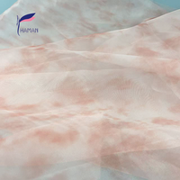 Vente en gros 100% polyester dégradé organza tissu écologique confortable transparent motif imprimé pour jupes chemises rideaux sacs