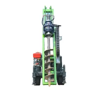Crawler type down hole drilling rig driven by low-speed and high torque hydraulic motor for drilling holes