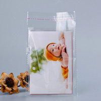 Sacs en plastique transparents jetables OPP avec fermeture autocollante et impression en gravure pour cadeaux et artisanat