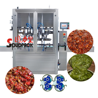 Machine de remplissage automatique de sauce de poisson, de champignons, de viande de bœuf et de pâte en conserve avec pompe à lobes Solidpack