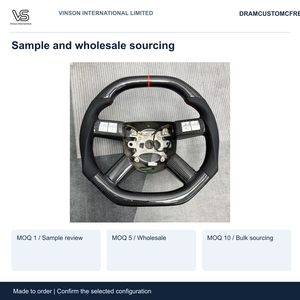 Volant en fibre de carbone pour Dodge RAM, configuration sélectionnée avec centre ouvert DRAMCUSTOMCFREF - Product Image 4