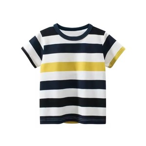T-shirt d'été pour garçons, imprimé animaux de dessin animé, à manches courtes, en tissu tissé compressé délavé, couleurs contrastées, tendance - Product Image 6