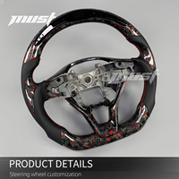 Volant personnalisé en fibre de carbone forgée rouge LED pour Honda Accord 10ème génération LX Sport SE EX-L Touring Odyssey 2018-2024