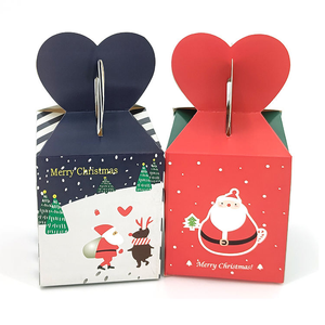 Bolsa <span class=keywords><strong>de</strong></span> Regalo Navideña en Forma <span class=keywords><strong>de</strong></span> Corazón, Caja <span class=keywords><strong>de</strong></span> Dulces Fácil <span class=keywords><strong>de</strong></span> Montar, Ideal para Aperitivos, Galletas y Empaque <span class=keywords><strong>de</strong></span> Manzanas - Product Image 2